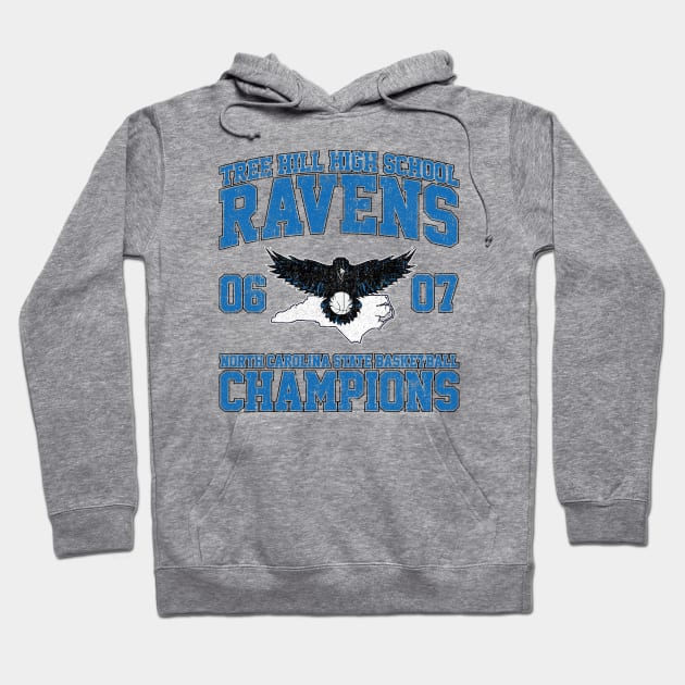 THHS Ravens State Basketball Champions (Variant) Hoodie by huckblade